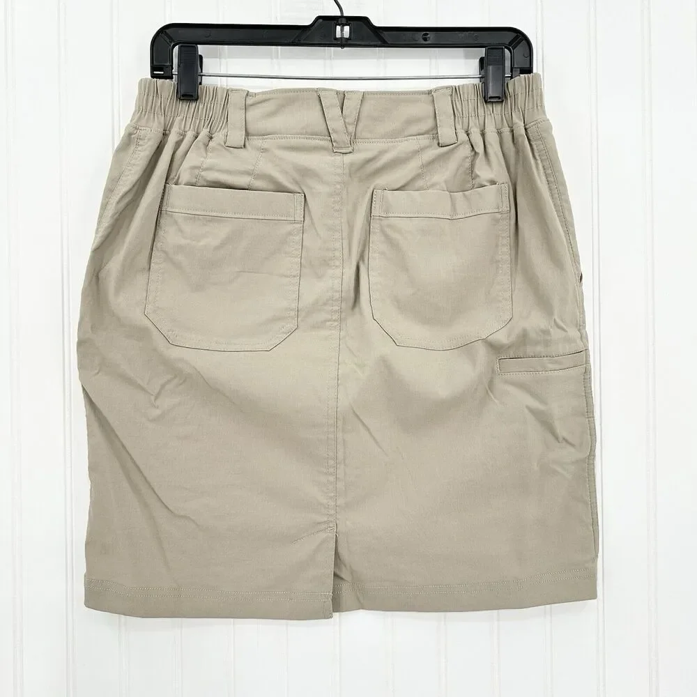 Duluth Trading Skort Womens 6 Dry On The Fly Beige Active Skirt/Shorts Gorpcore